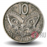 10 центов (1 шиллинг) 1967 года - Новая Зеландия - Маска Маори