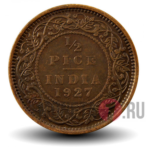1/2 пайса 1927 года - Британская Индия - George V