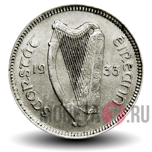 3 пенса 1933 года - Ирландия