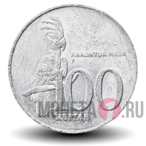 100 рупий 2001 года - Индонезия - Чёрный какаду