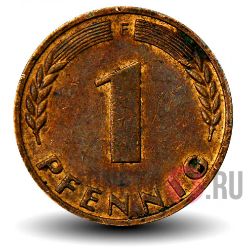 1 пфенниг 1966 года - ФРГ - F