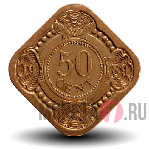 50 центов 1989 года - Нидерландские Антильские Острова