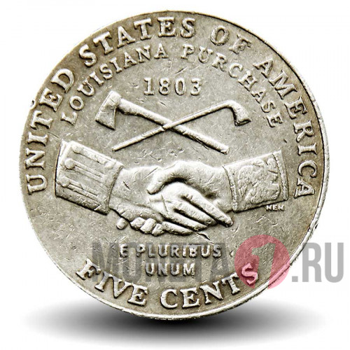 5 центов 2004 года - 200 лет Луизианской покупки - США - D