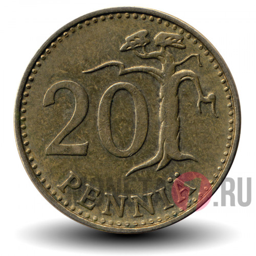 20 пенни 1966 года - Финляндия - S