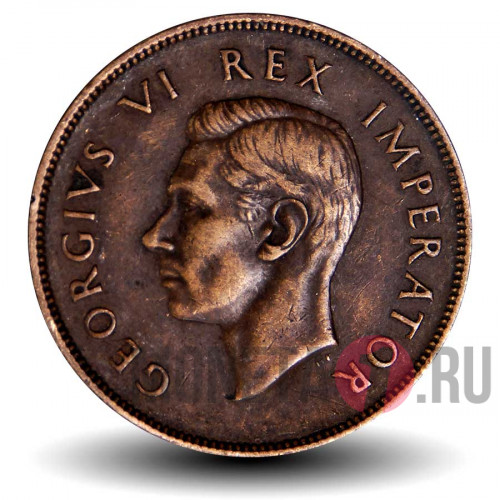 1 пенни 1940 года - Южная Африка - Корабль (без точки после даты)