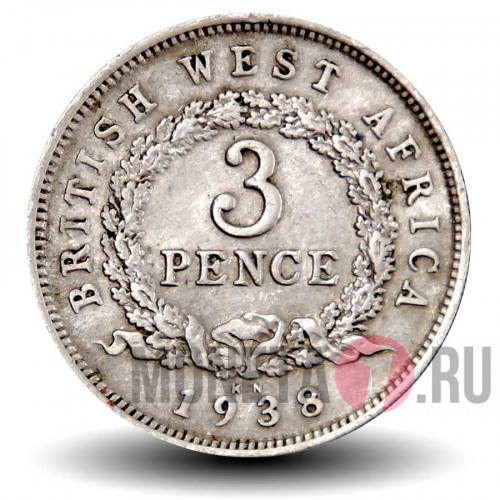 3 пенса 1938 года - KN - Британская Западная Африка - George VI