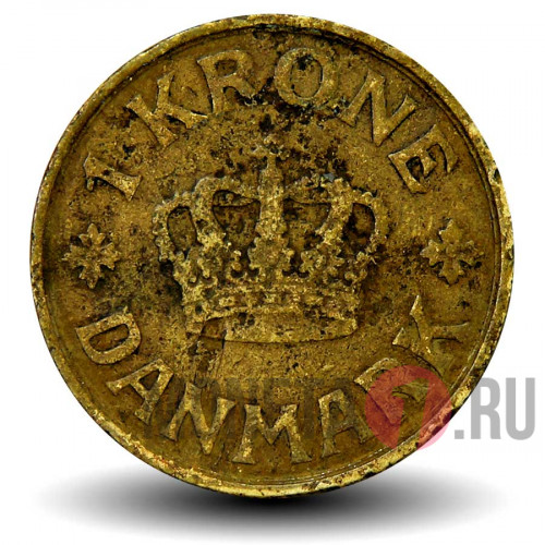 1 крона 1929 года - Дания - Christian X