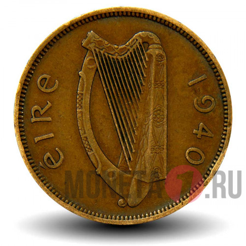 1 penny - Ireland 1940 - Один пенни, Ирландия (редкая) - брак