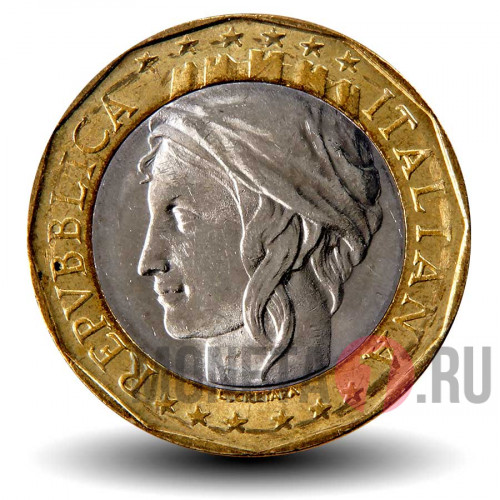 1000 лир 1997 год - Евросоюз - Италия (ГДР включена в Германию)