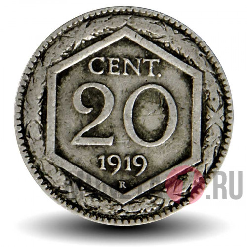 20 чентезимо 1919 года - Италия - Vittorio Emanuele III