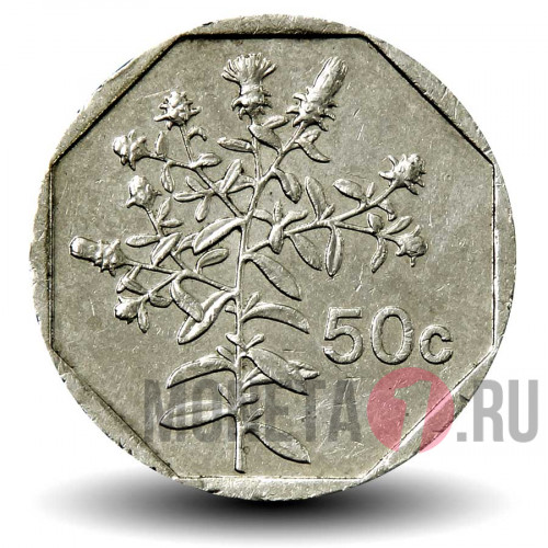 50 центов 1995 года - Мальта - Цветок