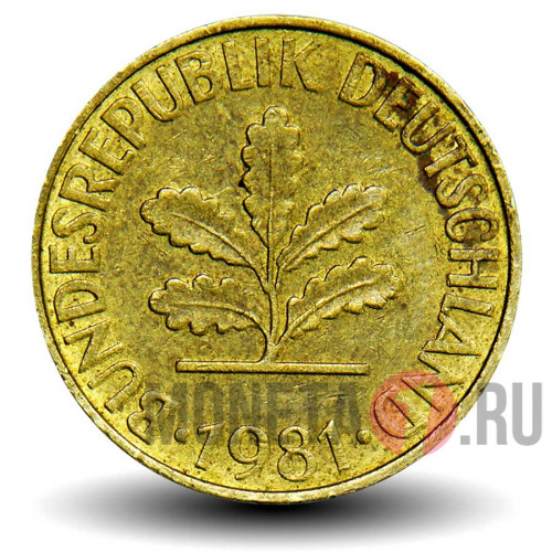 10 пфеннигов 1981 года - ФРГ - F