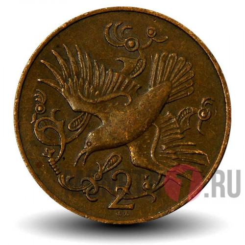 2 пенса 1981 года - Остров Мэн - Летящая клушица (AA)