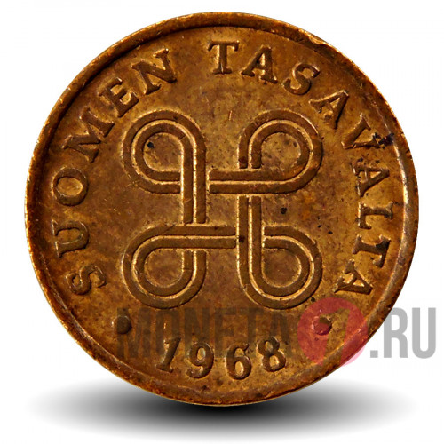 1 пенни 1968 года - Финляндия