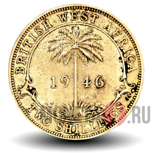 2 шиллинга 1946 года - H - Британская Западная Африка - George VI