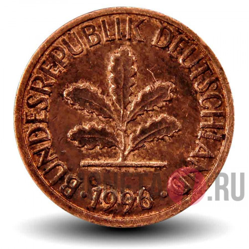 1 пфенниг 1996 года - ФРГ - J
