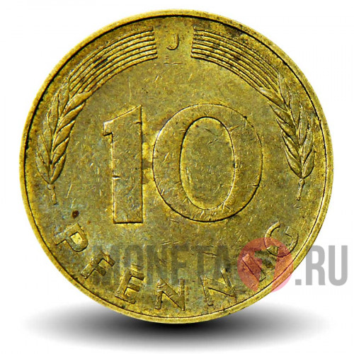 10 пфеннигов 1981 года - ФРГ - J