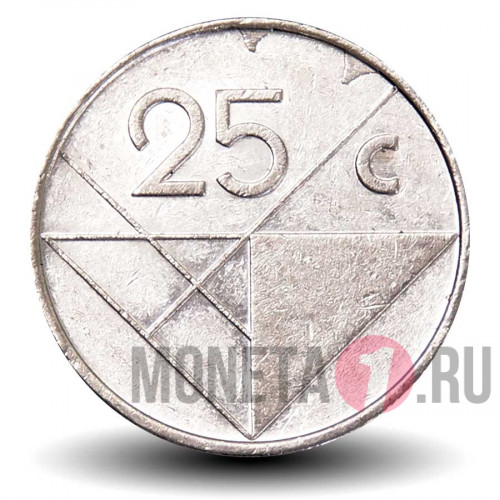 25 центов 1992 года - Аруба