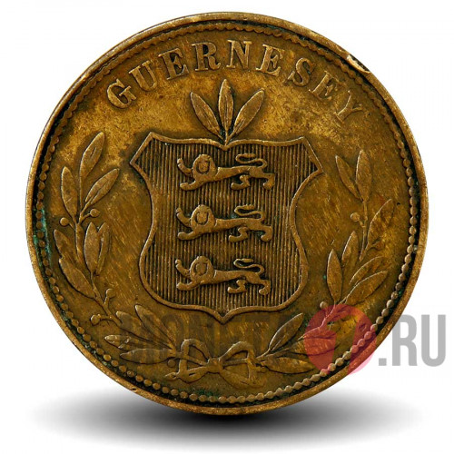 8 дублей 1864 года - Остров Гернси