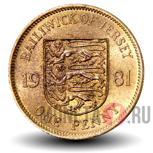 1 пенни 1981 года - Остров Джерси - Elizabeth II