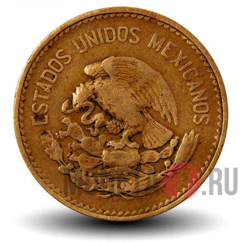 20 сентаво 1946 года - Мексика - Пирамида в Теотиуакане