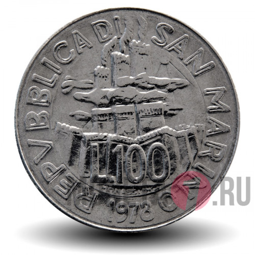 100 лир 1978 года - FAO - Сан-Марино