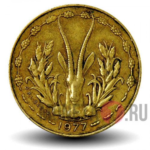5 франков КФА BCEAO 1977 года - Западно-Африканские штаты