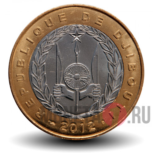 250 франков 2012 года - Джибути - Биметалл