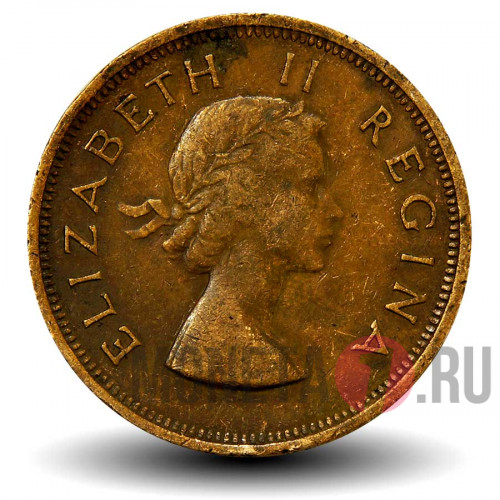 1 пенни 1954 года - Южная Африка - Корабль