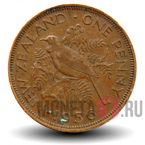 1 пенни 1956 года - Новая Зеландия - Новозеландский туи