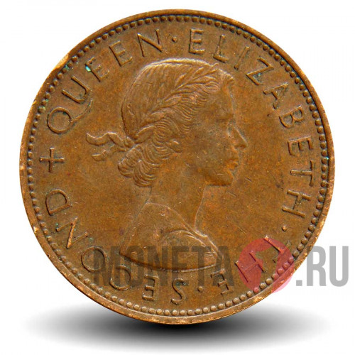 1 пенни 1956 года - Новая Зеландия - Новозеландский туи