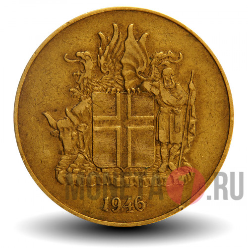 2 кроны 1946 года - Исландия