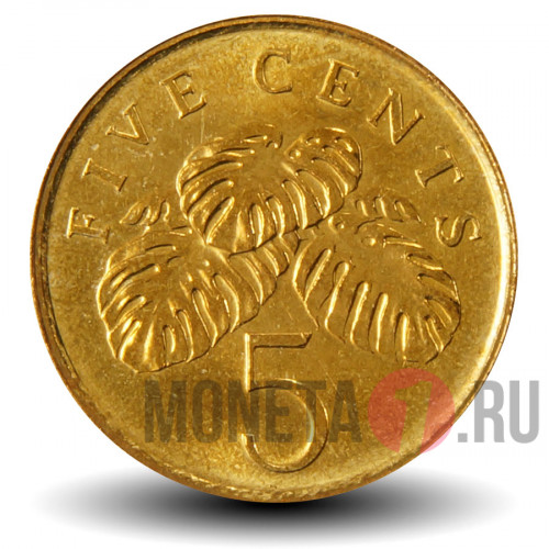 5 центов 2005 года - Сингапур - Гибискус