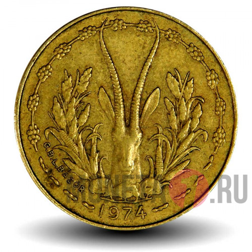 5 франков КФА BCEAO 1974 года - Западно-Африканские штаты