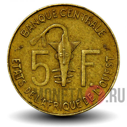 5 франков КФА BCEAO 1974 года - Западно-Африканские штаты