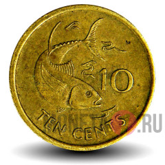 10 центов 1990 года - Сейшельские Острова - Тунец