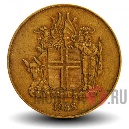Монеты 2 кроны 1958 года - Исландия