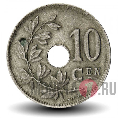 10 сантимов 1925 года - Бельгия - Альберт I - BELGIË