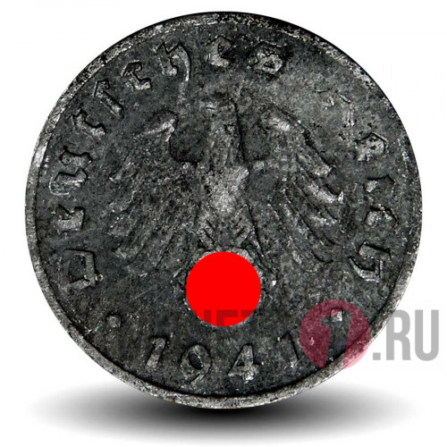 1 рейхспфенниг 1941 года - Третий Рейх - D