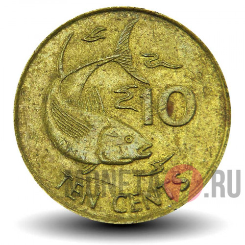 10 центов 2000 года - Сейшельские Острова - Тунец