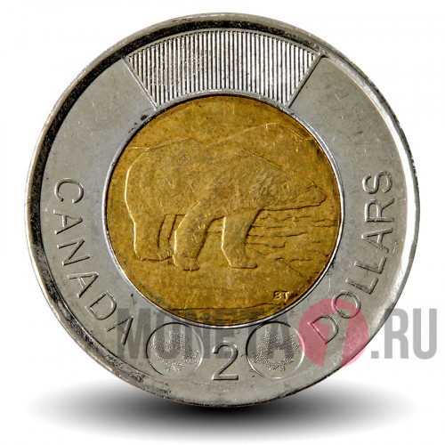 2 доллара 2012 года - Канада - Белый медведь