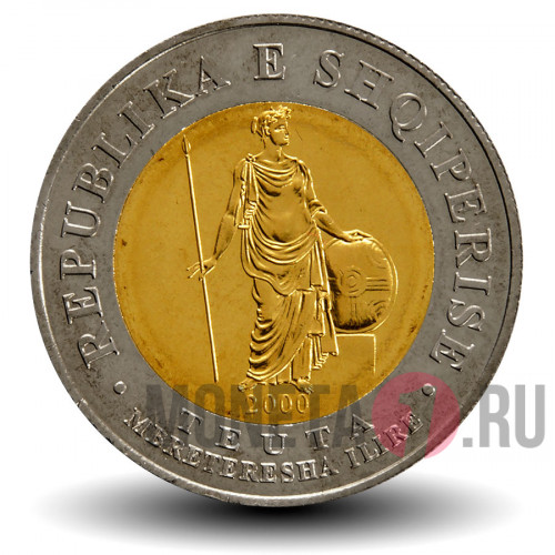 100 леков 2000 года - Албания - Теута - Королева иллирийцев