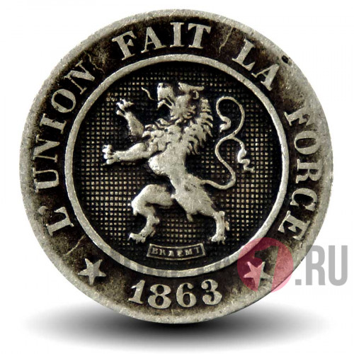10 сантимов 1863 года - Бельгия - Леопольд I