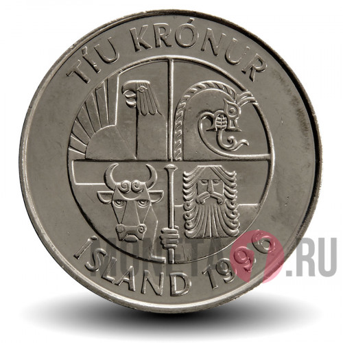 10 крон 1996 года - Исландия - Мойва