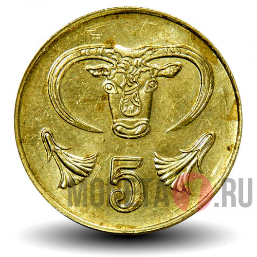 5 центов 1994 года - Кипр - Бык