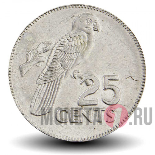 25 центов 2000 года - Сейшельские Острова - Черный попугай