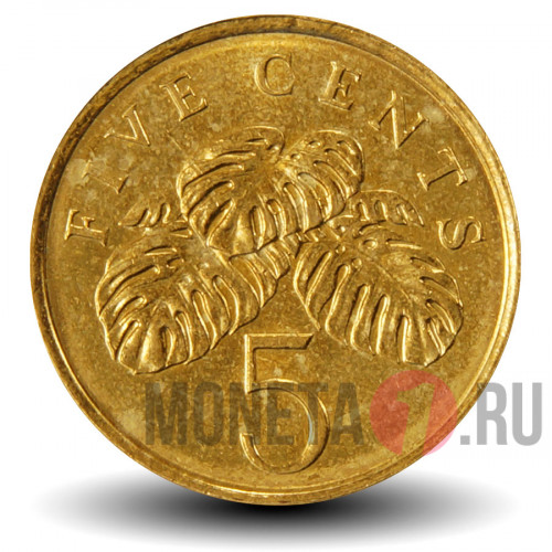 5 центов 2009 года - Сингапур - Гибискус