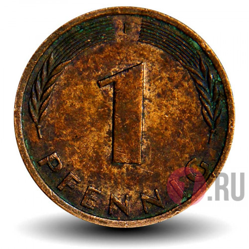 1 пфенниг 1991 года - ФРГ - F