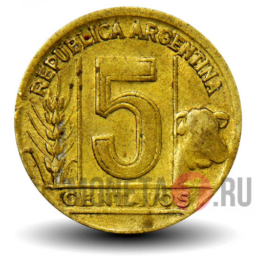 5 сентаво 1949 года - Аргентина