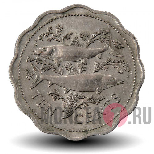 10 центов 1987 года - Багамские острова - Бонфиш